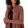 image:imageCable Stitch Womens LongSleeve RibKnit Cardigan with Thumbhole Open Front Oversized Loose Sweater Coat Small Caramel